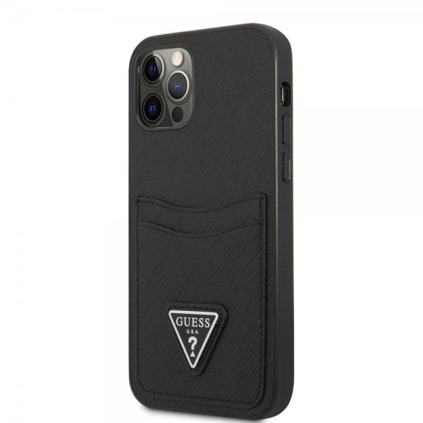 Guess iPhone 12/iPhone 12 Pro Cover Saffiano Double Cardslot Sort