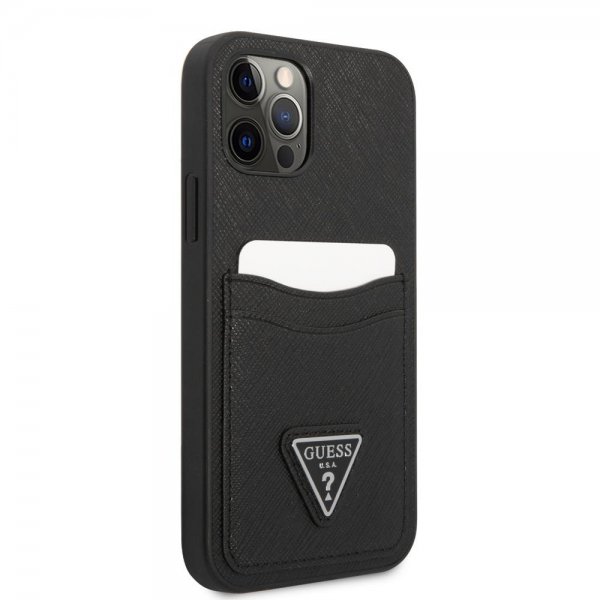 Guess iPhone 12/iPhone 12 Pro Cover Saffiano Double Cardslot Sort