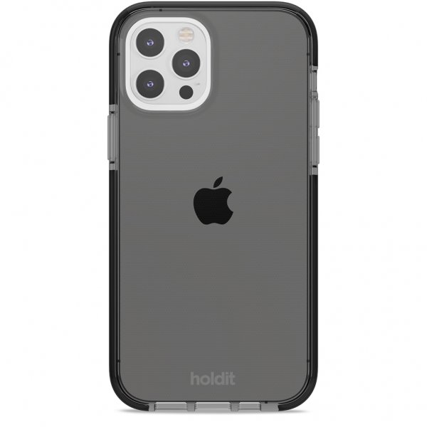 holdit iPhone 12/iPhone 12 Pro Cover Seethru Sort
