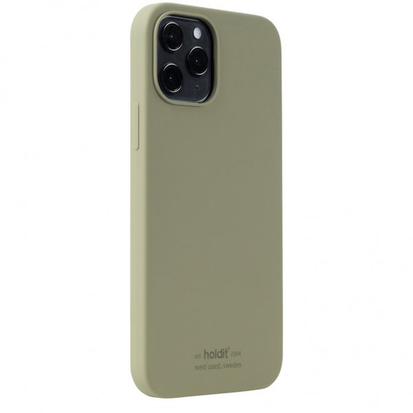 holdit iPhone 12/iPhone 12 Pro Cover Silikone Khaki Green