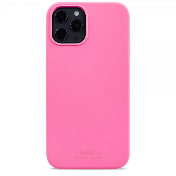 holdit iPhone 12/iPhone 12 Pro Cover Silikone Bright Pink