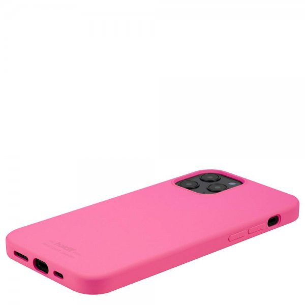holdit iPhone 12/iPhone 12 Pro Cover Silikone Bright Pink