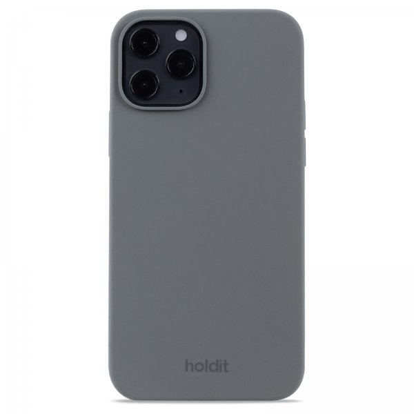 holdit iPhone 12/iPhone 12 Pro Cover Silikone Space Gray