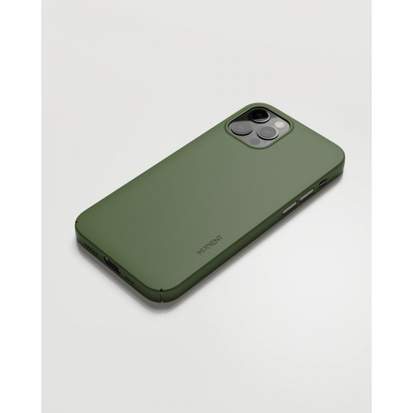 Nudient iPhone 12/iPhone 12 Pro Cover Thin Case MagSafe Pine Green