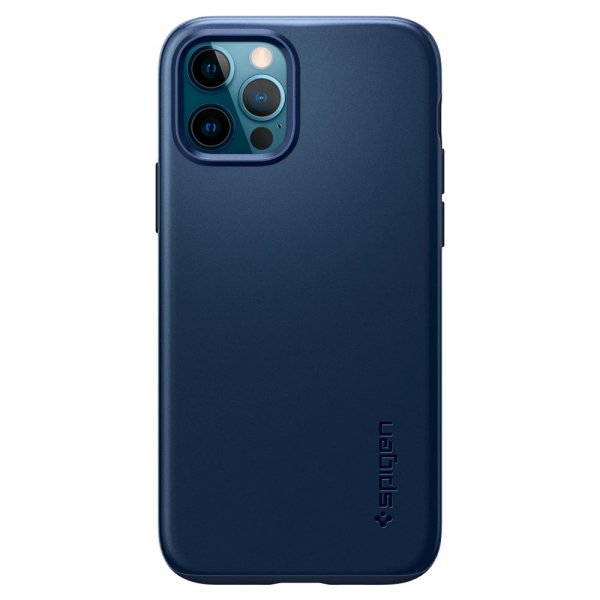 Spigen iPhone 12/iPhone 12 Pro Cover Thin Fit Navy Blue