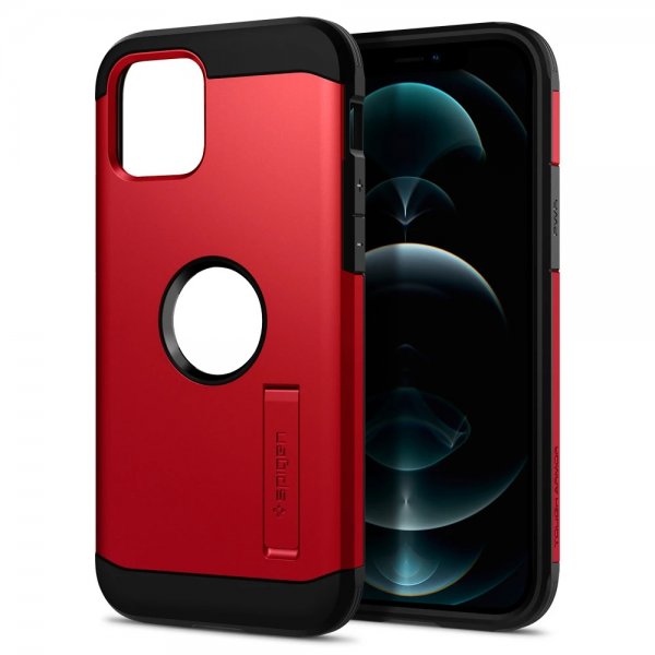 Spigen iPhone 12/iPhone 12 Pro Cover Tough Armor Rød