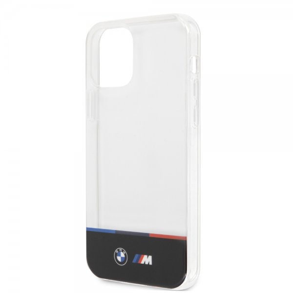 BMW iPhone 12/iPhone 12 Pro Cover Tricolor Stripe Transparent