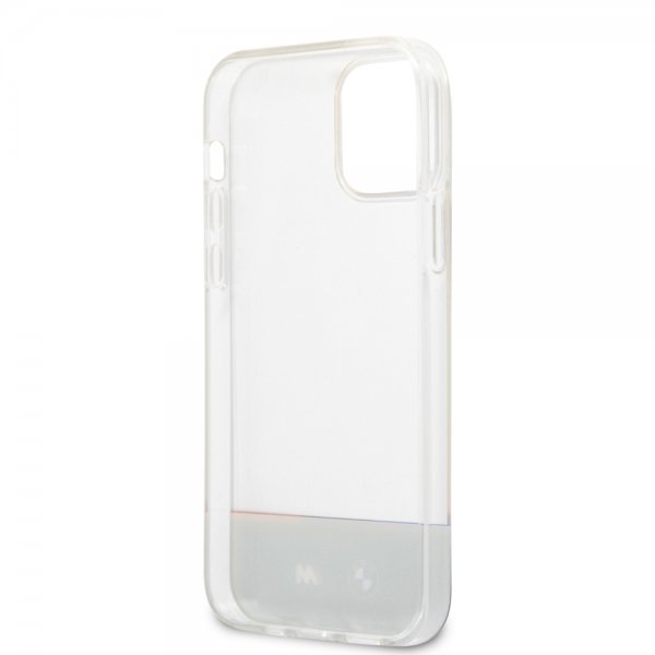 BMW iPhone 12/iPhone 12 Pro Cover Tricolor Stripe Transparent