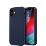 Guess iPhone 12/iPhone 12 Pro Cover Vintage Silikone Blå