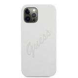 Guess iPhone 12/iPhone 12 Pro Cover Vintage Silicone Cream