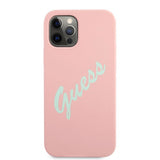 Guess iPhone 12/iPhone 12 Pro Cover Vintage Silicone Rosa