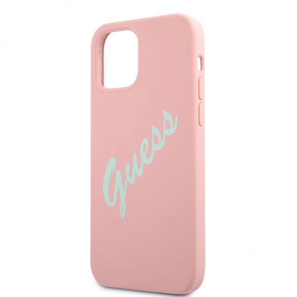 Guess iPhone 12/iPhone 12 Pro Cover Vintage Silicone Rosa
