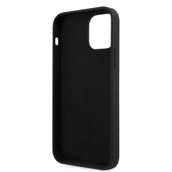 Guess iPhone 12/iPhone 12 Pro Cover Vintage Silicone Sort