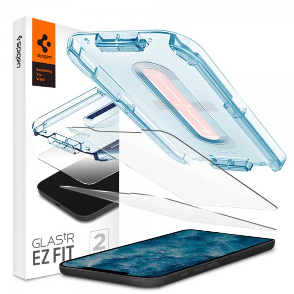 Spigen iPhone 12/iPhone 12 Pro Skærmbeskyttelse GLAS.tR EZ Fit 2-pak