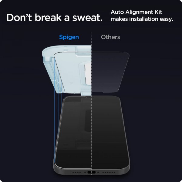 Spigen iPhone 12/iPhone 12 Pro Skærmbeskyttelse GLAS.tR EZ Fit 2-pak