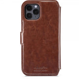 holdit iPhone 12/iPhone 12 Pro Etui Berlin Aftageligt Cover Mørkebrun