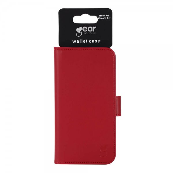 Gear iPhone 12/iPhone 12 Pro Etui med Kortlomme Rød