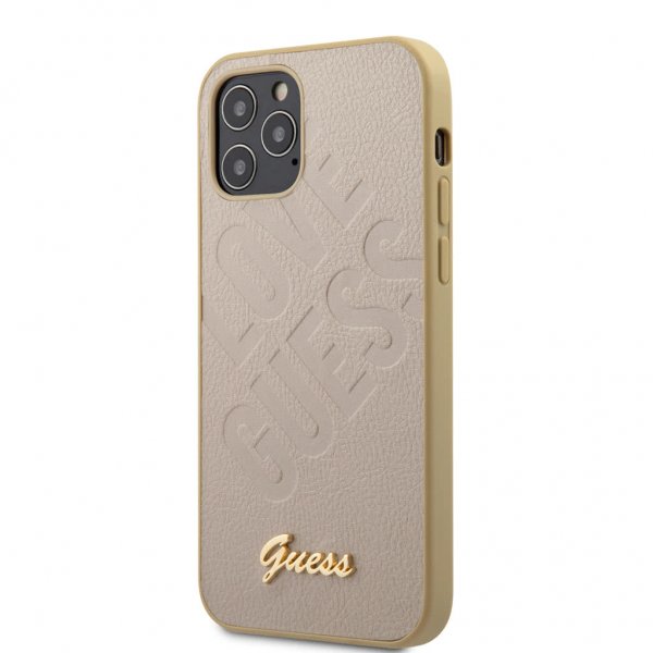 Guess iPhone 12/iPhone 12 Pro Cover Love Guess Guld