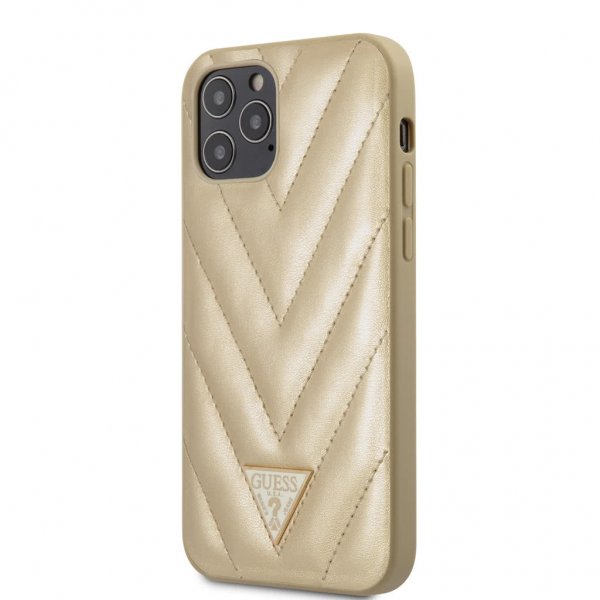 Guess iPhone 12/iPhone 12 Pro Cover V Quilted Guld