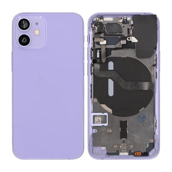 iPhone 12 Mini Bagside Komplet Med Smådele - Lilla