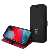 Ferrari iPhone 12 Mini Cover Logo Perforated Black