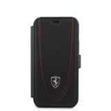 Ferrari iPhone 12 Mini Cover Logo Perforated Black