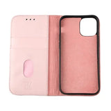 Rvelon iPhone 12 Mini Cover Ægte Læder Rosa