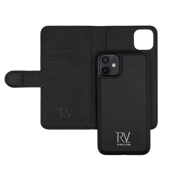 Rvelon iPhone 12 Mini Cover Magnetisk Aftageligt Etui Sort