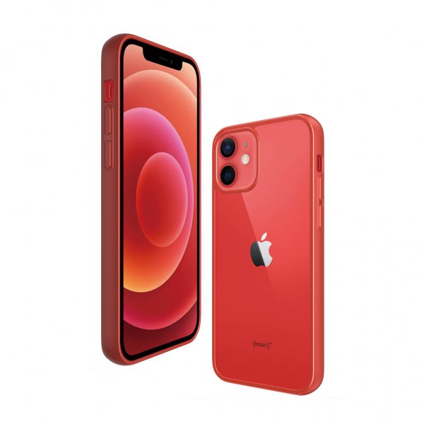 PanzerGlass iPhone 12 Mini Cover ClearCase Color Mandarin Red