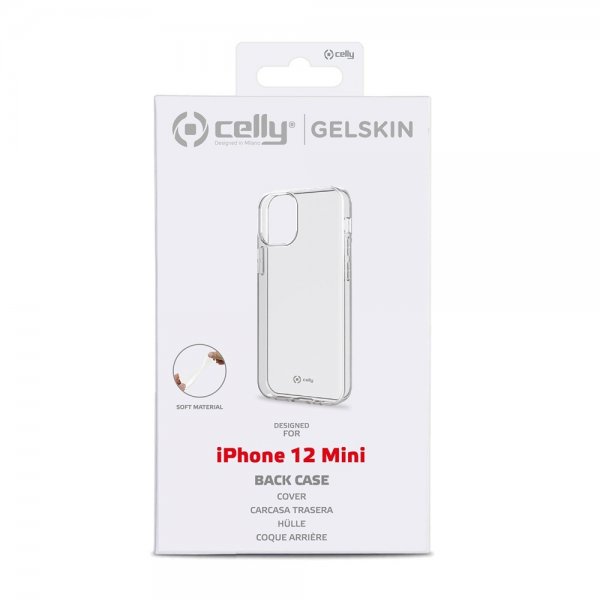 Celly iPhone 12 Mini Cover GELSKIN Transparent