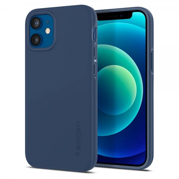 Spigen iPhone 12 Mini Cover Thin Fit Deep Blue