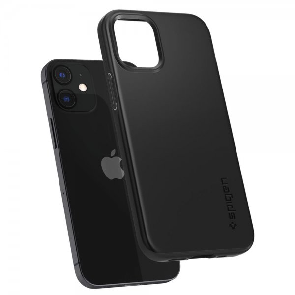 Spigen iPhone 12 Mini Cover Thin Fit Sort