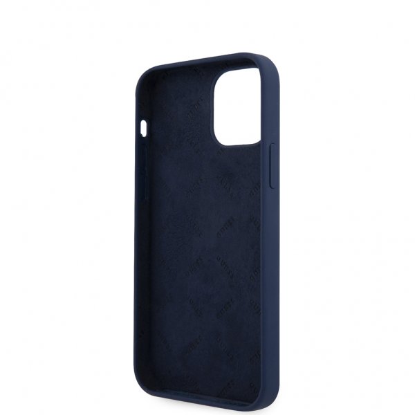 Guess iPhone 12 Mini Cover Vintage Silikone Blå