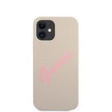 Guess iPhone 12 Mini Cover Vintage Silikone Grå