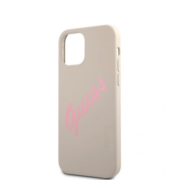 Guess iPhone 12 Mini Cover Vintage Silikone Grå