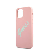 Guess iPhone 12 Mini Cover Vintage Silikone Rosa