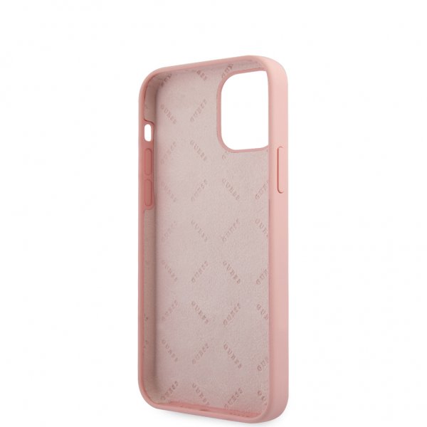 Guess iPhone 12 Mini Cover Vintage Silikone Rosa