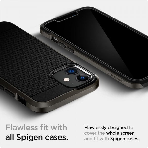 Spigen iPhone 12 Mini Skærmbeskyttelse GLAS.tR EZ Fit 2-pak