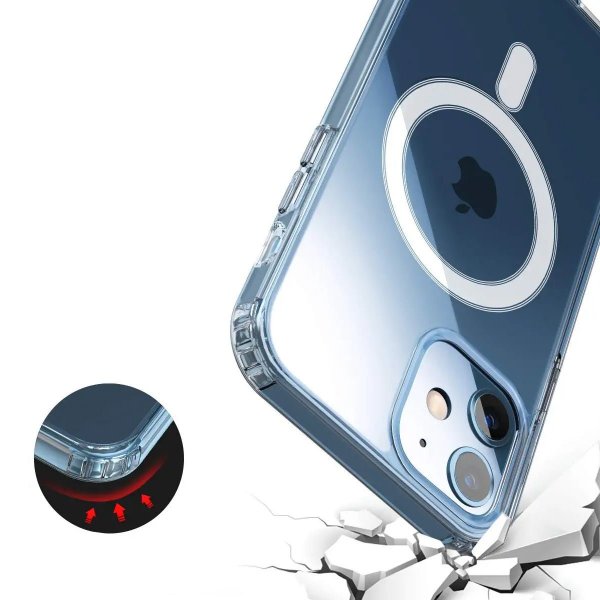 Rvelon iPhone 12 Mini Cover TPU MagSafe Transparent