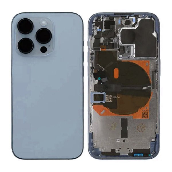iPhone 12 Pro Bagside med Komplet Ramme OEM - Blå