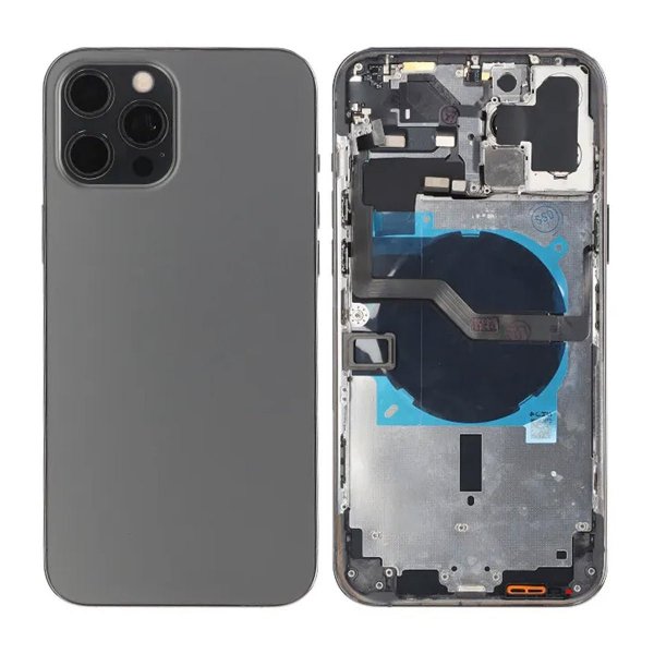 iPhone 12 Pro Max Bagside med Komplet Ramme OEM - Grafit