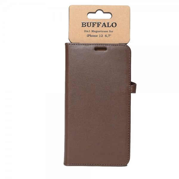 Buffalo iPhone 12 Pro Max Cover Buffalo Aftageligt Cover Brun