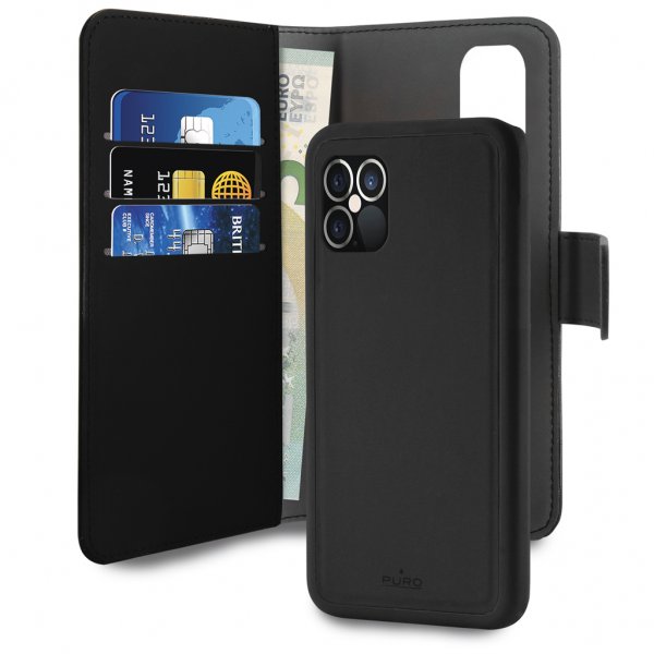 Puro iPhone 12 Pro Max Cover Wallet Detachable 2 in 1 Sort