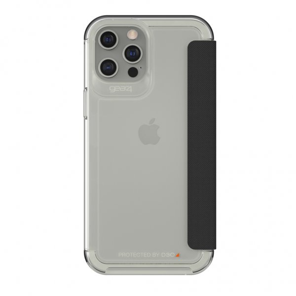 Gear4 iPhone 12 Pro Max Etui Wembley Flip Klar Sort