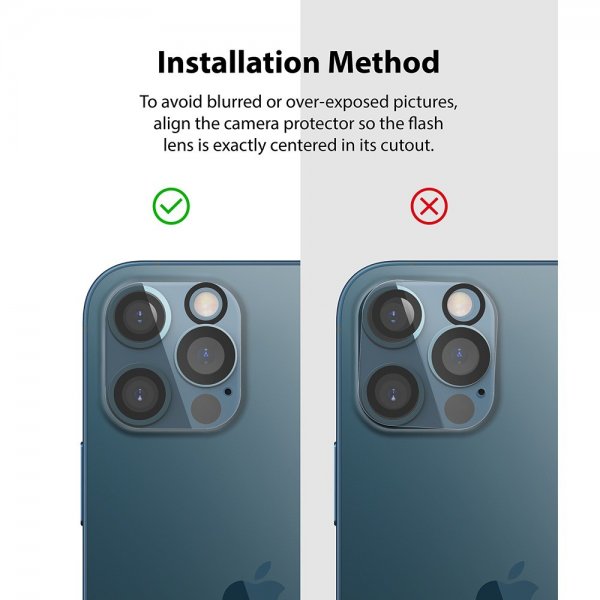 Ringke iPhone 12 Pro Max Kamerabeskyttelse Glas 2-pak