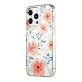 iPhone 12 Pro Max Cover Blomstermønster MagSafe Rosa