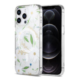 iPhone 12 Pro Max Cover Blomstermønster MagSafe Hvid