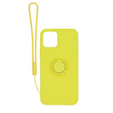 iPhone 12 Pro Max Silikone Cover med Ringholder Gul