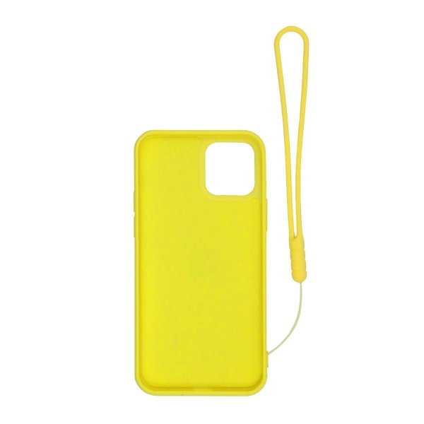 iPhone 12 Pro Max Silikone Cover med Ringholder Gul