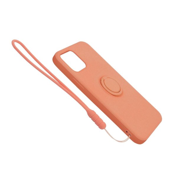 iPhone 12 Pro Max Silikone Cover med Ringholder Orange